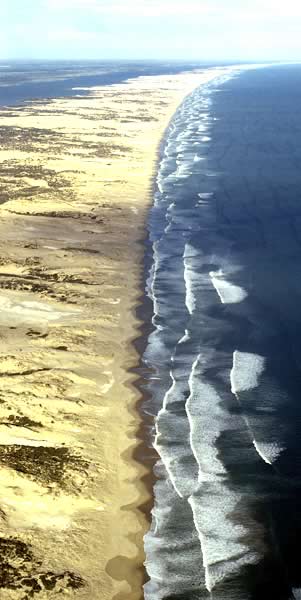 aerial view of the Coorong